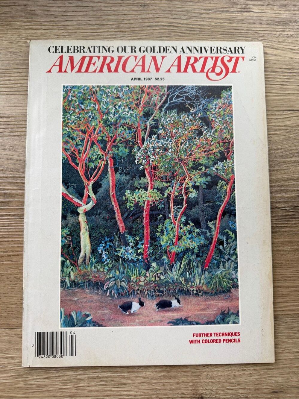 American Artist Magazine April 1987 Golden Anniversary Bet Borgeson Colored Penc